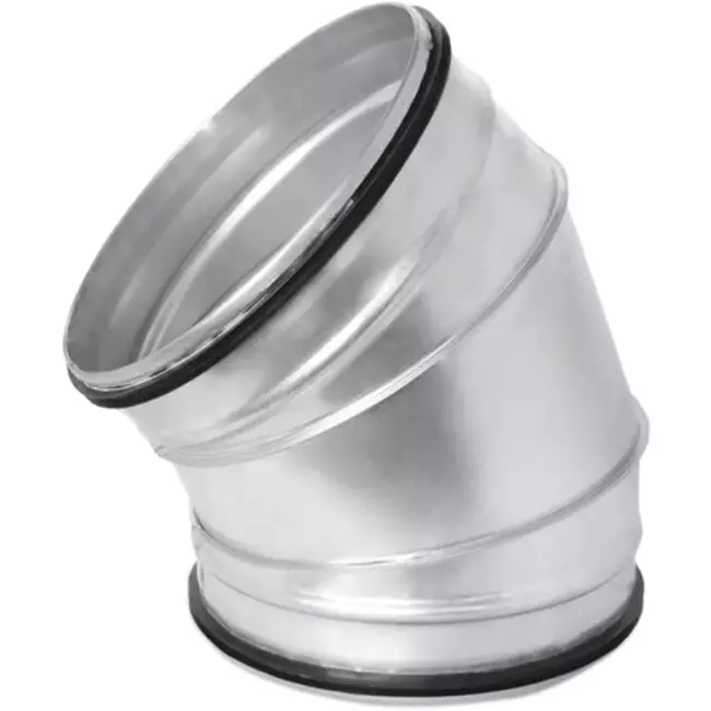 Rund spiralbøjning 45°, Ø250 mm, til spiralrør