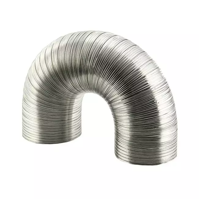 Stiv aluminium ventilationsslange, rund, Ø200 mm, længde 3 meter