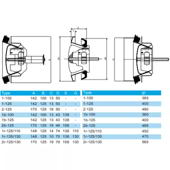 Zehnder-udsugningsventil metal 125mm hvid - STB 2-125