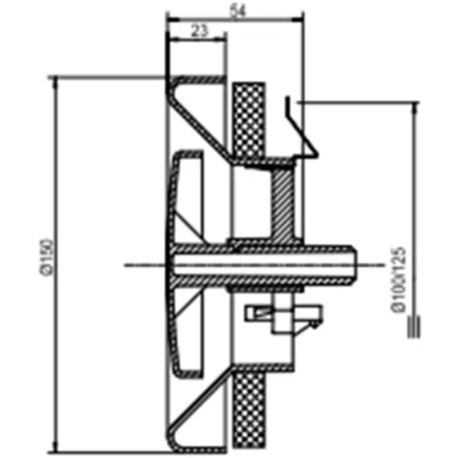 Zehnder-udsugningsventil plastik 125mm hvid indpakket - STK 1 100/125