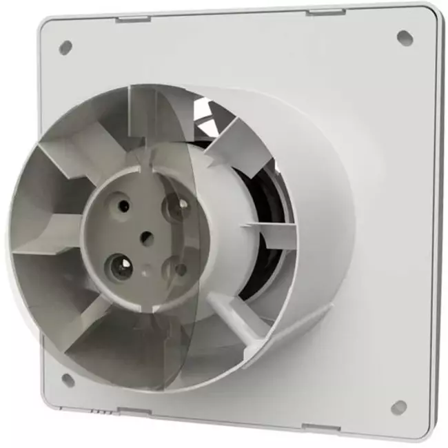 Supra badeværelsesventilator med fugtsensor og timer med træksnor Ø 125 mm -125HT