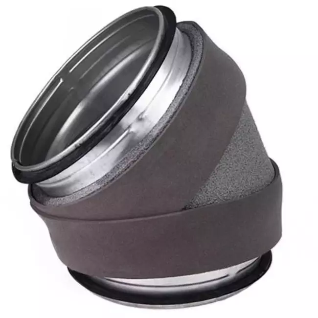 Thermoduct 13 mm bøjningsdiameter 250 mm 45 grader isoleret