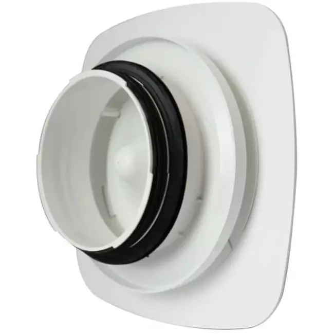 Vent-Axia UniflexPlus RVV 125 mm justerbar ventil firkantet - hvid