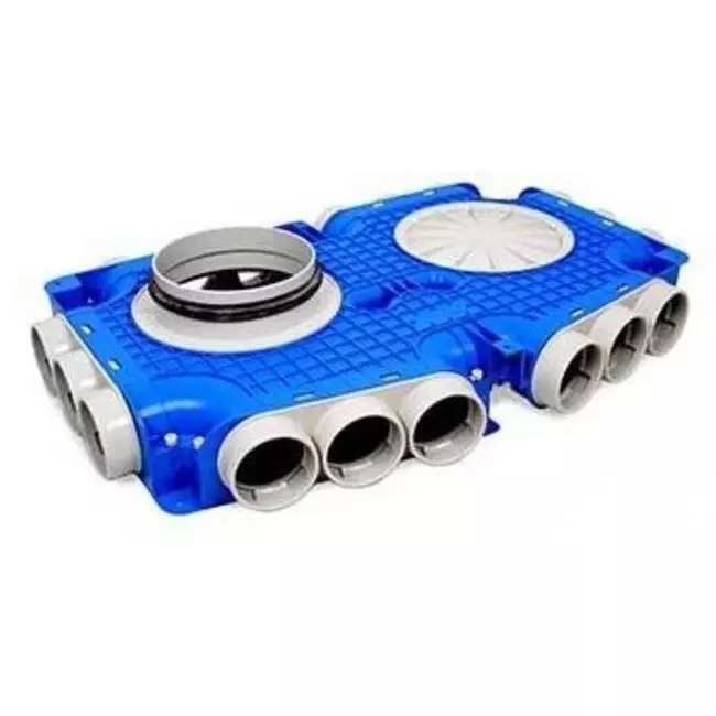 Vent-Axia UniflexPlus-kompositfordeler 18 x Ø 69 mm sideindgangstuds Ø 180 mm