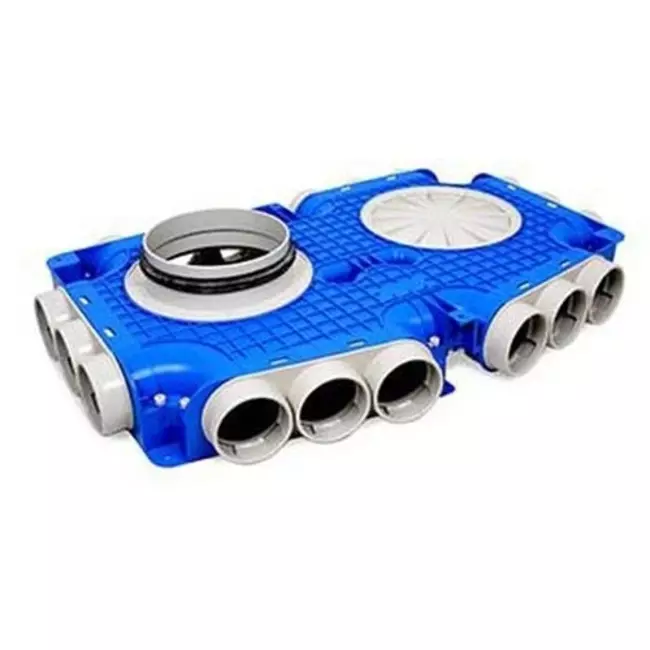 Vent-Axia UniflexPlus derdistributionsboks 18 x Ø 69 mm tilslutning på siden med Ø 160 mm studs