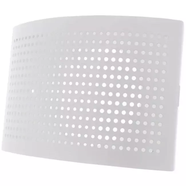 Ventilationsforsyningsventil Ø 125 mm med perforeret hætte til vægmontering HVID - DTQA125