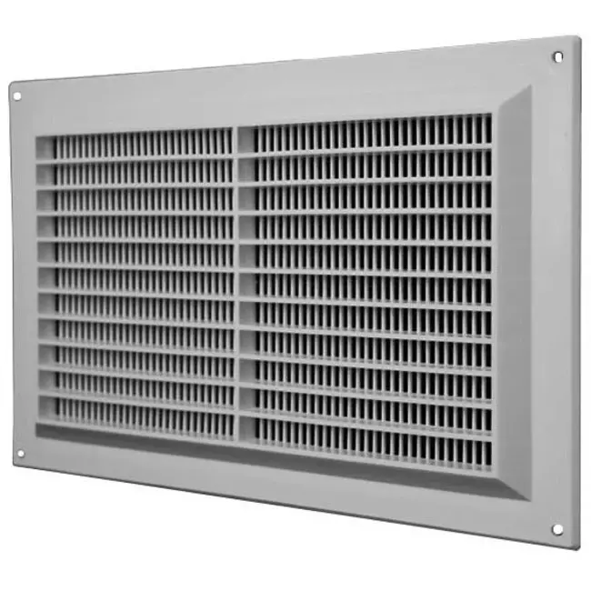 Rektangulær ventilationsrist med rist 250x170 grå - VR2517P