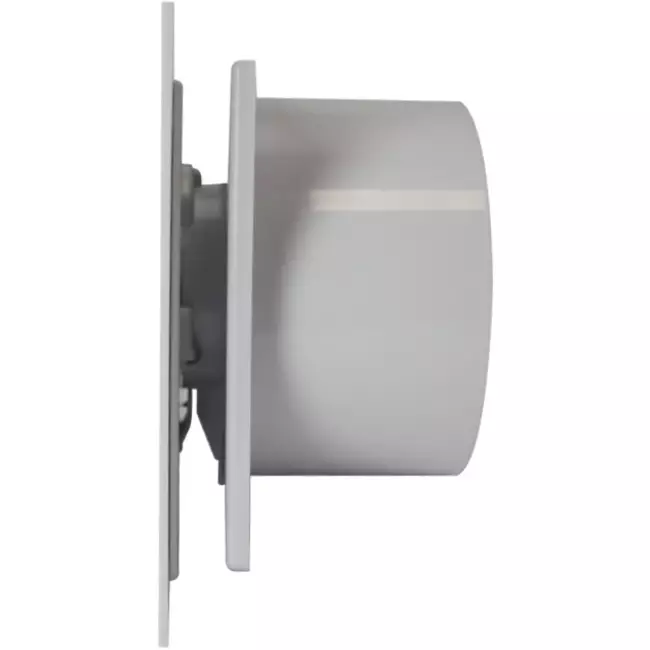 Badeværelsesventilator Ø 100 mm – frontpanel i blank hvid plast