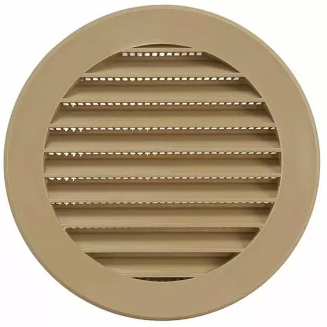 Rist med ventilationsblade diameter 100 mm beige - VR100Y