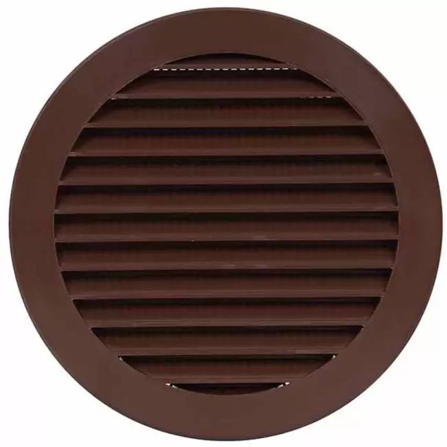 Rist med ventilationsblade diameter 125 mm brun - VR125B