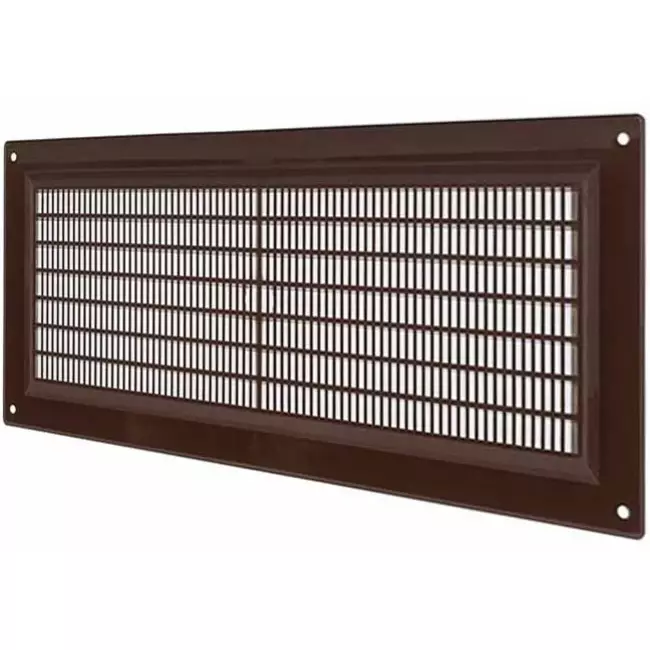 Rektangulær ventilationsrist i plastik 130x300 mm brun - VR1330B