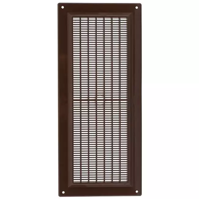 Rektangulær ventilationsrist i plastik 130x300 mm brun - VR1330B