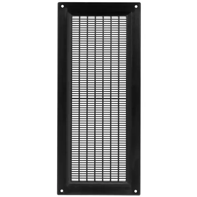 Rektangulær ventilationsrist i plastik 130x300 sort - VR1330M