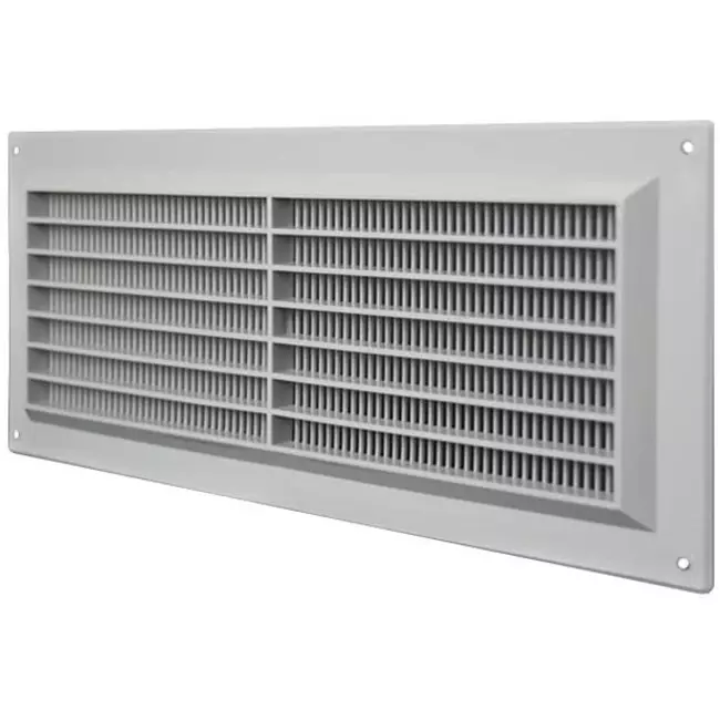 Rektangulær ventilationsrist med rist 130x300 grå - VR1330P