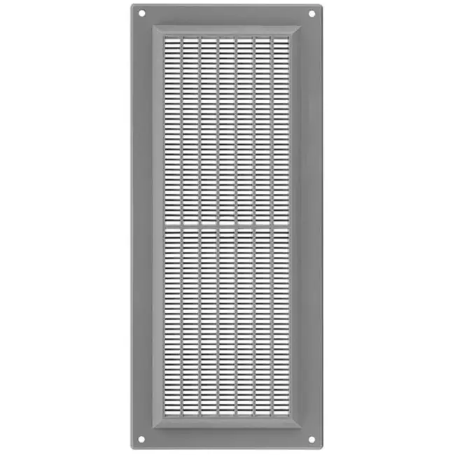 Rektangulær ventilationsrist med rist 130x300 grå - VR1330P