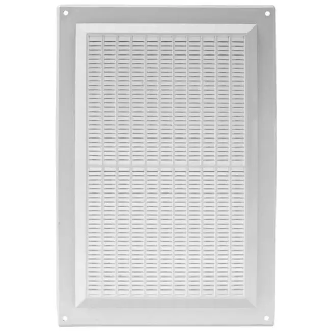 Rektangulær ventilationsrist med rist 250x170 hvid - VR2517