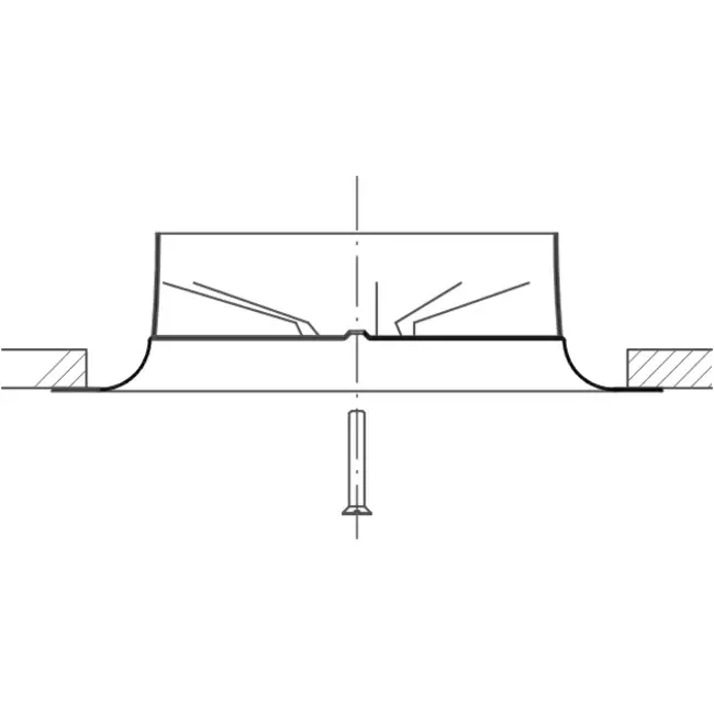 Hvirveldiffusor 315 mm diameter med skruefastgørelse - diffusionskrave - blandet farve RAL 9010