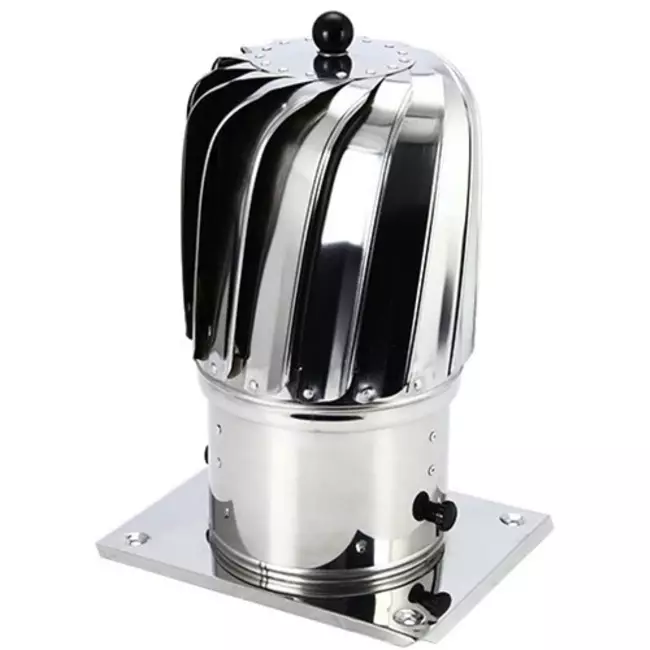 Vinddrevet tagventilator Cowl Oblong 150 mm rustfrit stål inklusive tagplade – 325m3/h