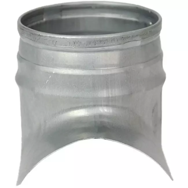 Samling til spiralrør Ø80 mm – 80 mm (90°) – galvaniseret (ikke SAFE)