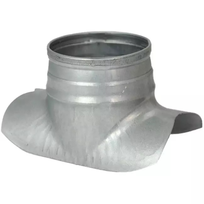 Samling til spiralrør Ø80 mm – 80 mm (90°) – galvaniseret (ikke SAFE)