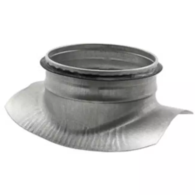 Samling til spiralrør Ø180/200 mm – 200 mm (90°) – galvaniseret