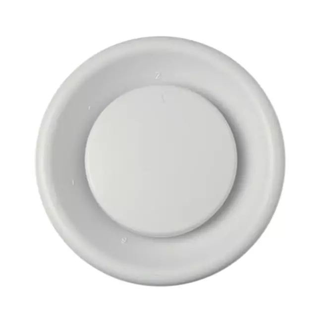 Zehnder-udsugningsventil plastik 125mm hvid indpakket - STK 1 100/125