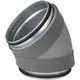 Thermoduct 13 mm bøjningsdiameter 125 mm 45 grader isoleret
