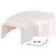 Climaplus-airconditionkanal Justerbar bøjning 90x65mm RAL 9010 HVID