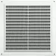 Firkantet ventilationsrist med rist 250x250 mm hvid - VR2525Y