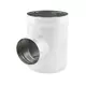 Spiro t-stykke diameter 100 mm - 100 mm (90 grader) (sendz. galvaniseret) RAL9010