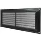 Rektangulær ventilationsrist i plastik 130x300 sort - VR1330M