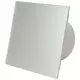 Badeværelsesventilator Ø 125 mm med fugtsensor og timer – frontpanel i satin sølvfarvet glas
