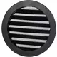 Udendørs ventilationsriste i aluminium - Ø 100 mm - Sort