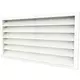 Ydervægrist 600 x 300 aluminium med faste ventilatorblade - blandet farve RAL 9010