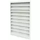 Ydervægrist 600 x 700 aluminium med faste ventilatorblade - blandet farve RAL 9010