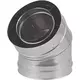 Koncentrisk diameter 130 - 200 mm bøjning 45 gr I316L/I304 (D0,5/0,6) (inkl. indvendigt rør af tætningsgummi)