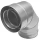 Koncentrisk diameter 130 - 200 mm bøjning 90 gr I316L/I304 (D0,5/0,6) (inkl. indvendigt rør af tætningsgummi)