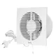 Badeværelsesventilator Ø 125 mm hvid med træksnor og stik – EE125WP