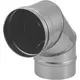 Ovnrør Ø 450 mm rustfrit stål, enkeltvægsbøjning 90°