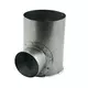 Forbindelse til galvaniserede rektangulære ventilationskanaler Ø 125 mm – Ø 80 mm.