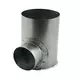 Forbindelse til galvaniserede rektangulære ventilationskanaler diameter 125 mm H = 80 mm enkelt med hul til tunnelarbejde