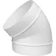 Rund plast 45° bøjning diameter: 150 mm AL150-45