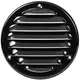 Ventilationsrist i metal rund 100 mm sort – MR100M - RAL9005