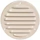 Ventilationsrist i metal rund 100 mm beige - MR100Y - RAL1015