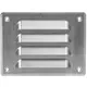 Ventilationsrist i metal, rektangulær 140x105 mm aluminium – MR14105Al