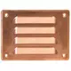 Ventilationsrist i metal, rektangulær 140x105 mm kobber – MR14105Cu