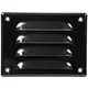 Ventilationsrist i metal, rektangulær 140x105 mm sort – MR14105M