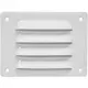 Ventilationsrist i metal, rektangulær 140x105 mm hvid – MR14105