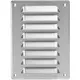 Ventilationsrist i metal, rektangulær 140x190 mm rustfri stål – MR1419i