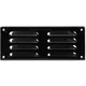 Ventilationsrist i metal, rektangulær 260x105 mm sort – MR26105M